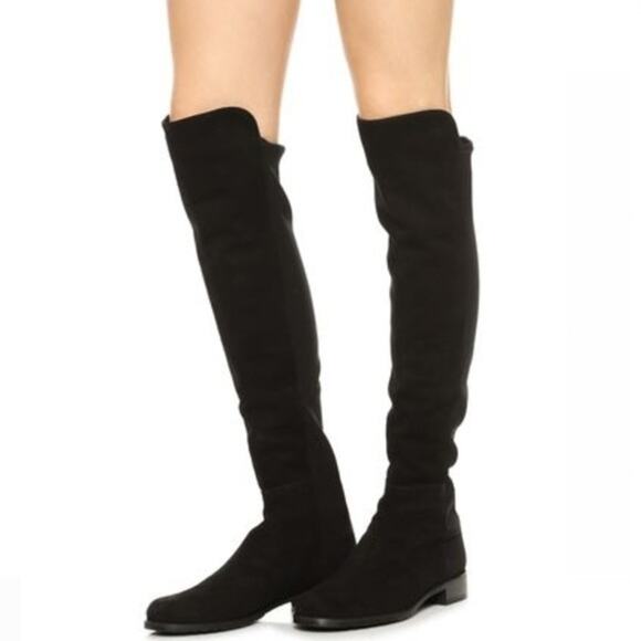 Blondo Eden Womens Over the Knee Waterproof Black Suede Boots 7.5 M Pull On NWOT - Picture 1 of 11